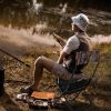 Foldable Fishing Chair With Backrest for Camping Hiking